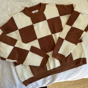 Mango Checked Sweater | XL